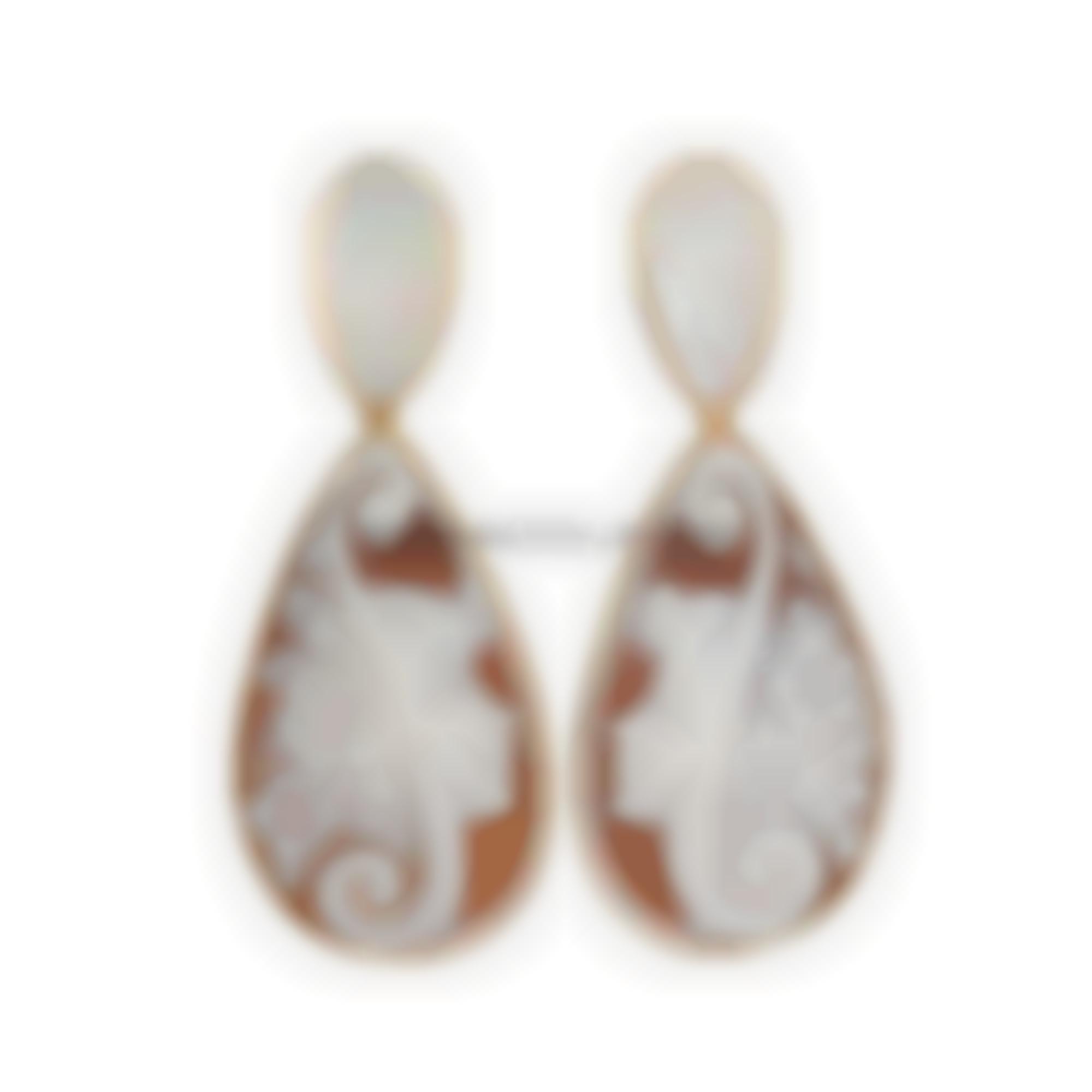 Silver Cameo Earrings