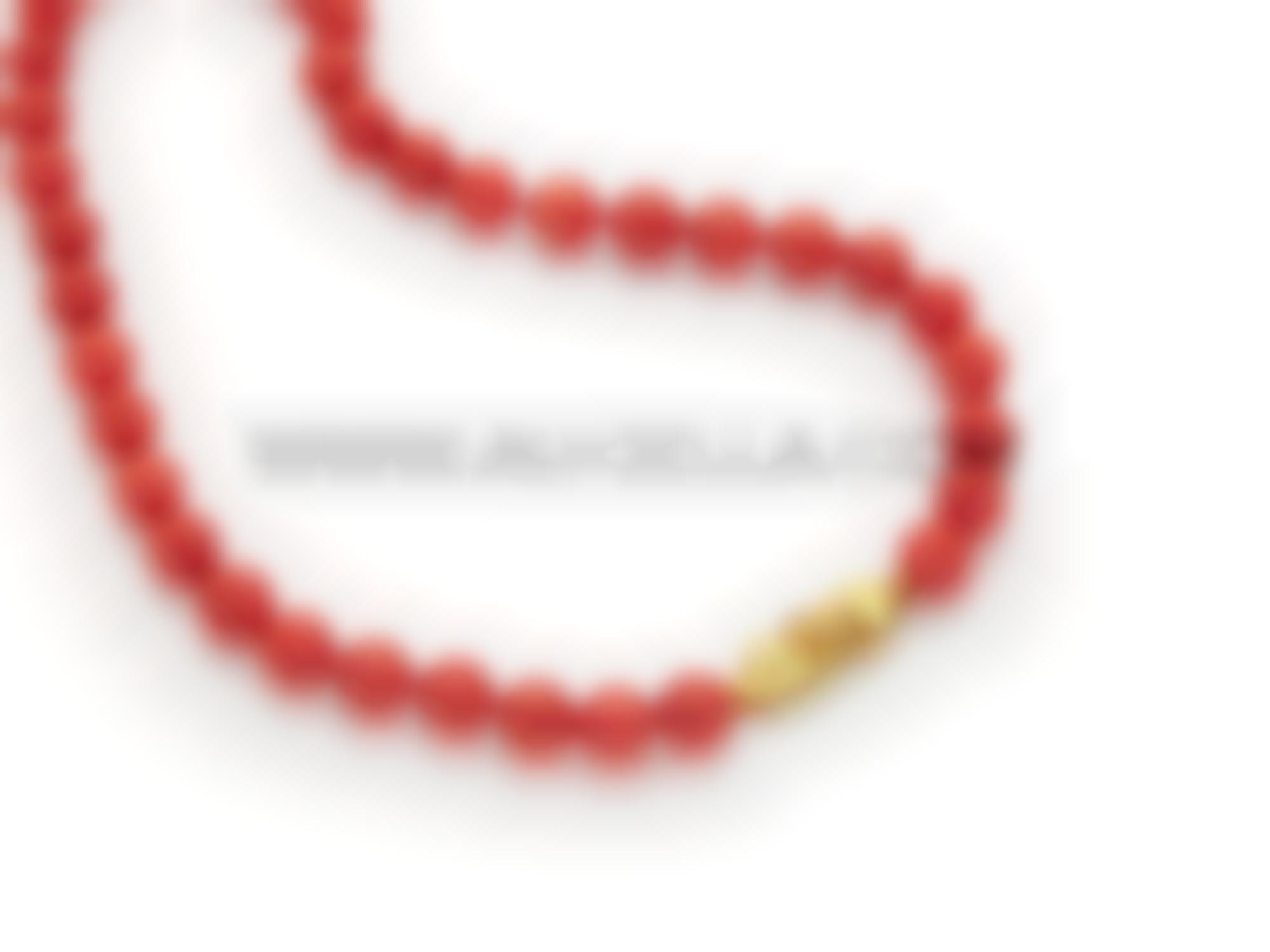 Coral necklace with gold clasp