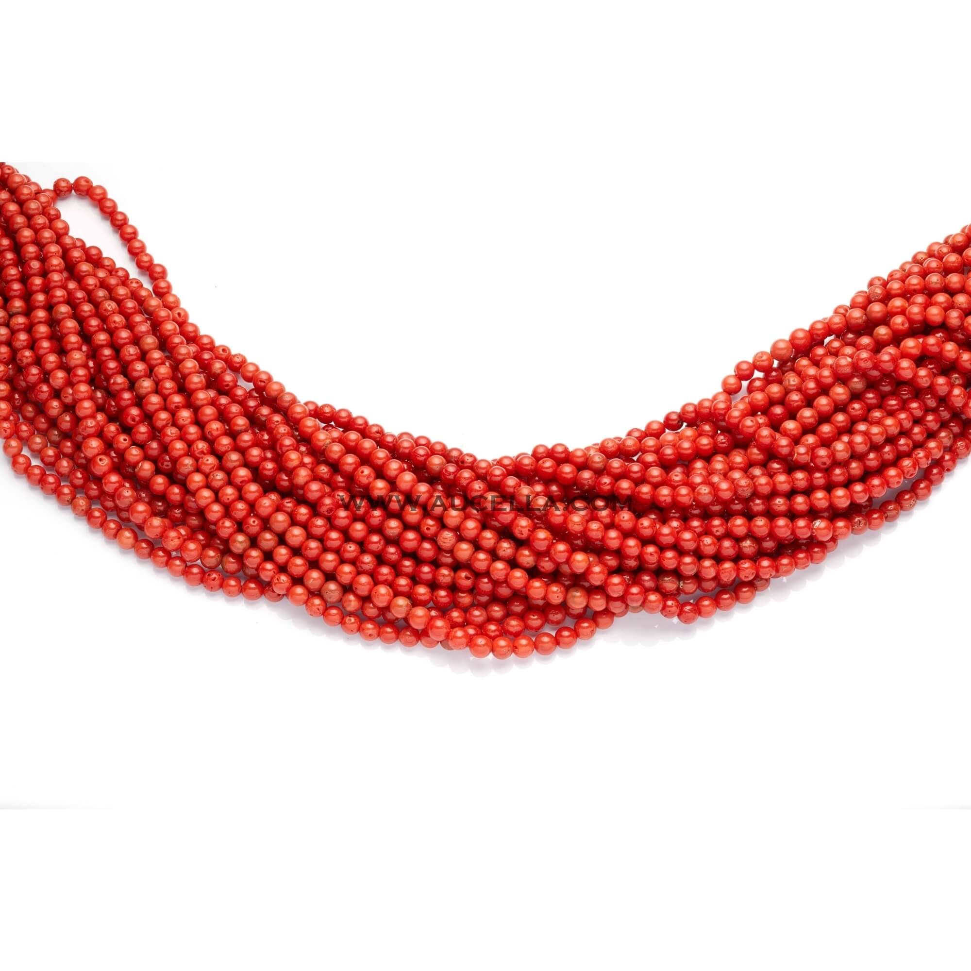 Natural red coral beads shape low quality mm 8