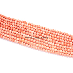 Natural pink coral beads shape size mm 9