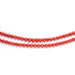 Natural red coral beads shape size mm 11