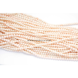 Natural white coral beads shape small size