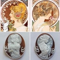 Cameo painted picture