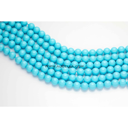 Reconstituted Turquoise beads mm 10