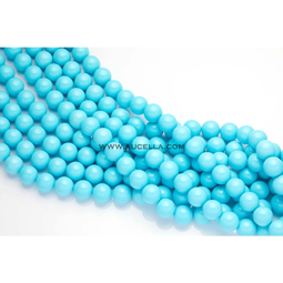 Reconstituted Turquoise beads mm 12