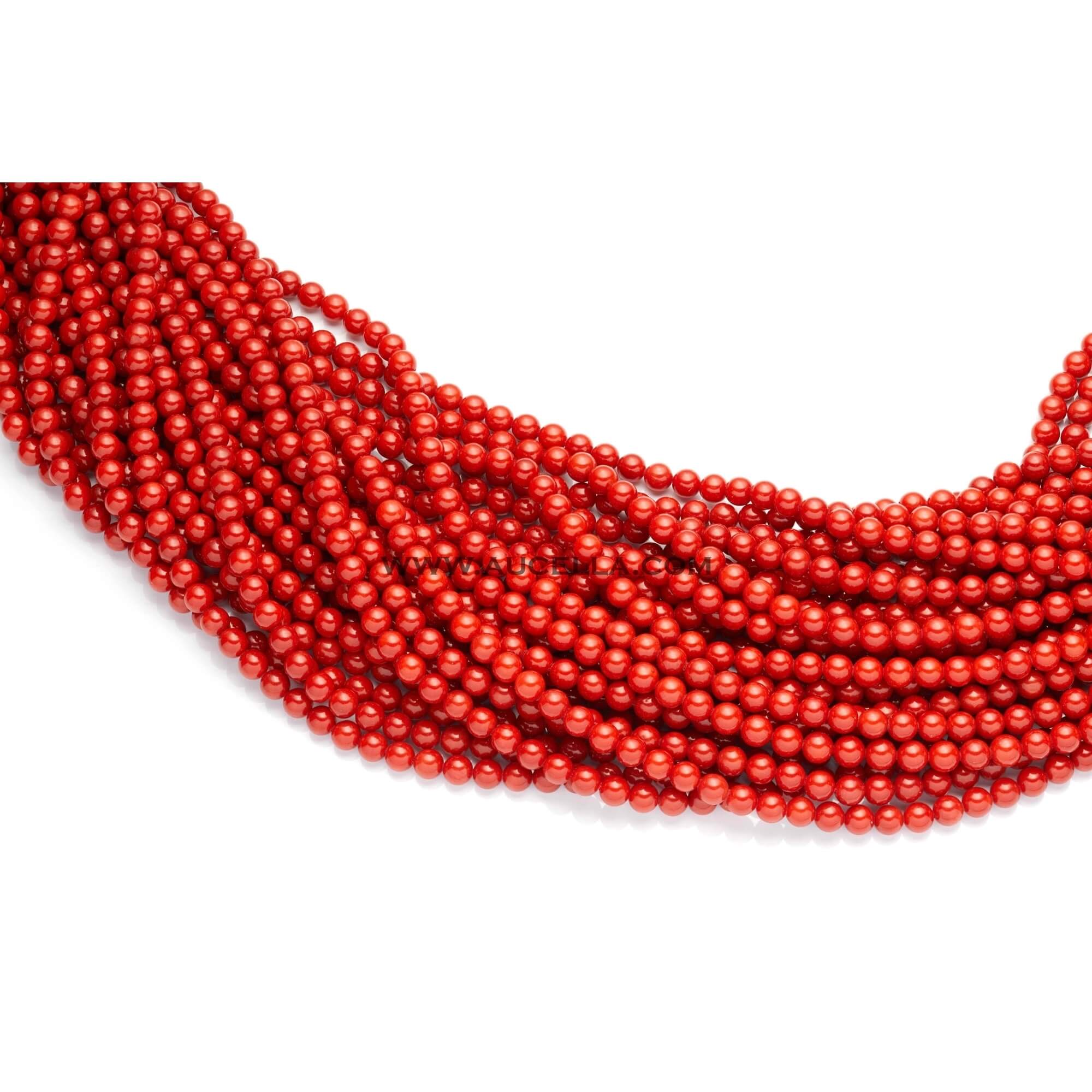 Synthetic coral beads shape size mm 8