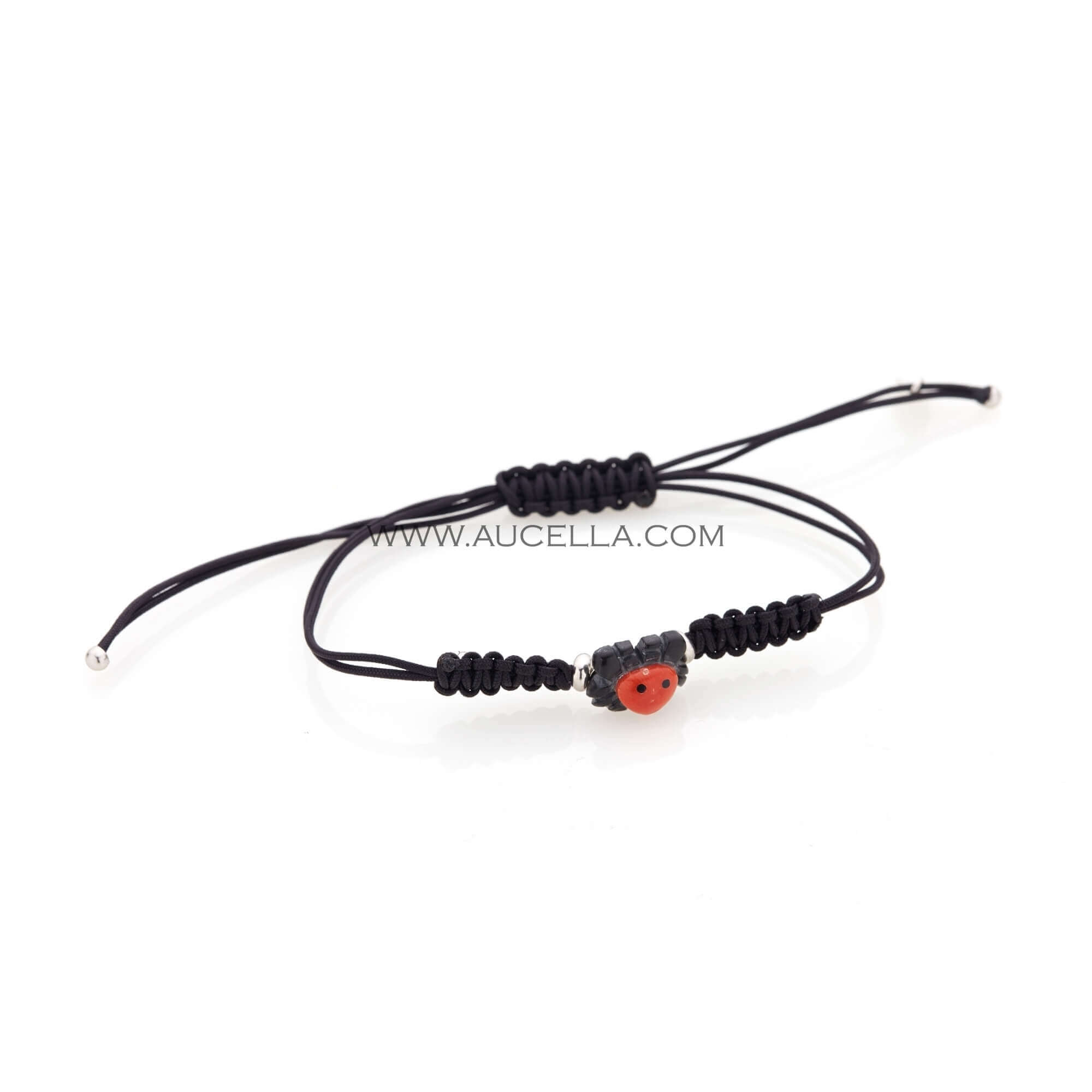 Bracelet with natural coral carving