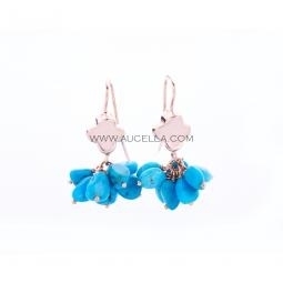 Natural turquoise earrings set in silver 925