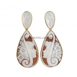 Silver Cameo Earrings