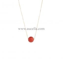 Collana con corallo rosso mm 9