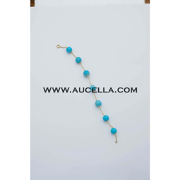 Gold bracelet with arizona turquoise 