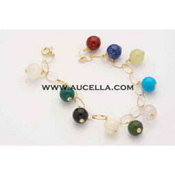 Bracelet set in gold with stones