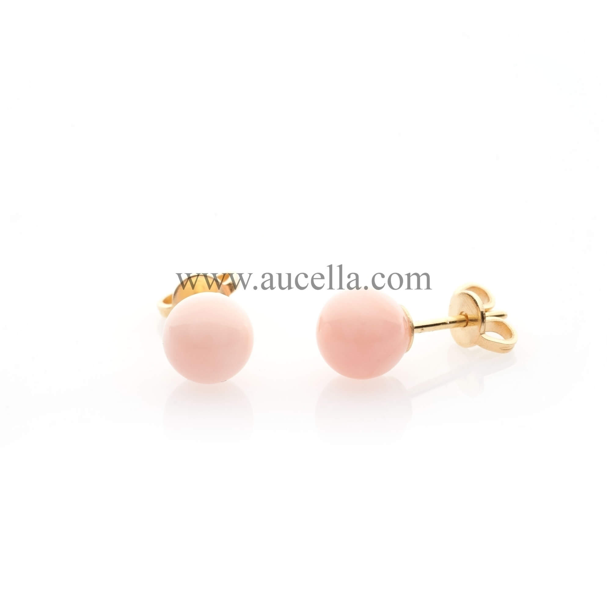 Orecchini corallo rosa naturale 7 mm 