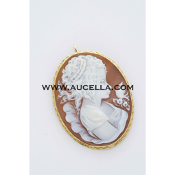 Pendant with sardonic cameo set in gold 