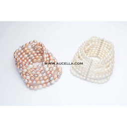 Fresh water pearls bracelets white and multicolor